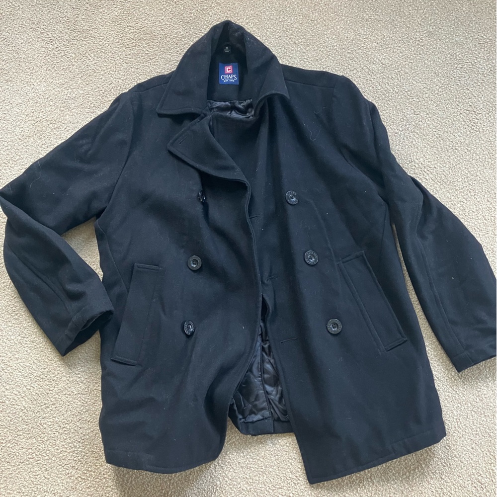 Chaos black pea coat